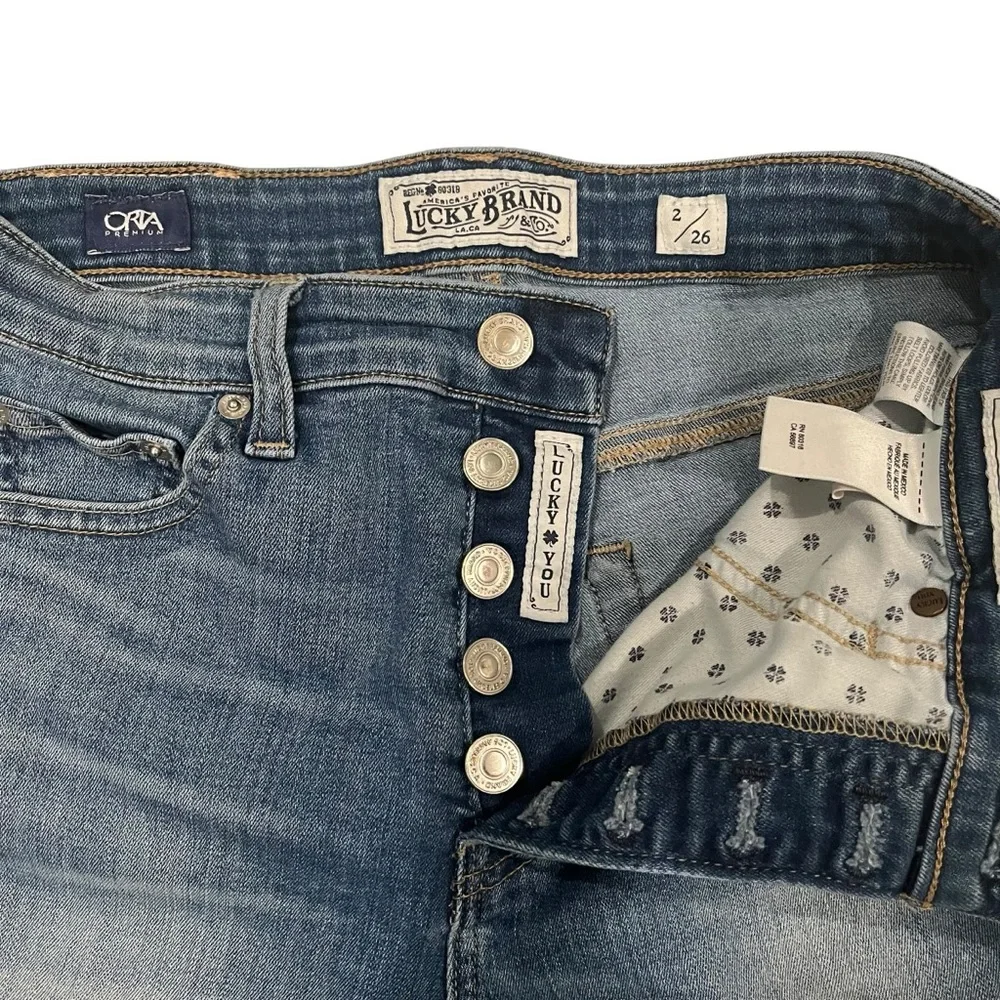 Lucky Brand Bridgette Button Fly Crop Skinny Jeans, Sz 2/26 - Picture 13 of 16